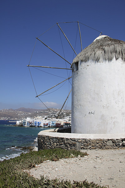 Traditional Windmill on Mykonos Picture Board by Carole-Anne Fooks