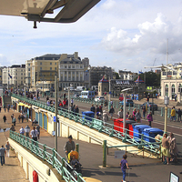 Buy canvas prints of  Brighton Foreshore From The Ferris Wheel by Carole-Anne Fooks