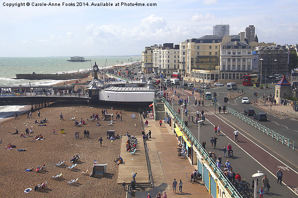  Brighton Foreshore From The Ferris Wheel Picture Board by Carole-Anne Fooks