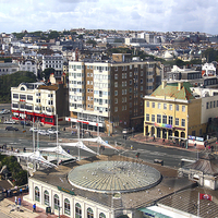 Buy canvas prints of   Brighton Foreshore From The Ferris Wheel by Carole-Anne Fooks