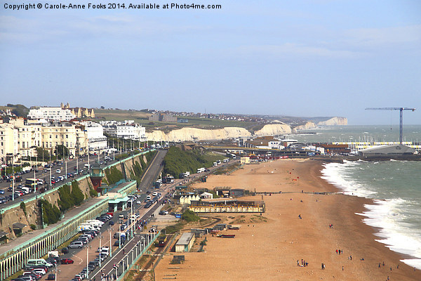 Brighton Beach & South Downs National Park Picture Board by Carole-Anne Fooks