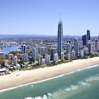 Buy canvas prints of   High Rise at Surfers Paradise by Carole-Anne Fooks