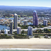 Buy canvas prints of   High Rise Along The Gold Coast by Carole-Anne Fooks