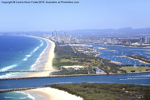 The Spit & Surfers Paradise Along the Gold Coast Picture Board by Carole-Anne Fooks