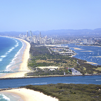 Buy canvas prints of The Spit & Surfers Paradise Along the Gold Coast by Carole-Anne Fooks