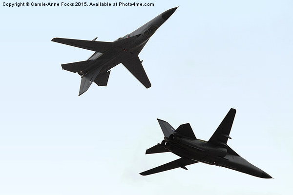 Two  F111s in the Air Picture Board by Carole-Anne Fooks