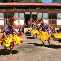 Buy canvas prints of   Tashiling Festival, Eastern Himalayas, Bhutan by Carole-Anne Fooks