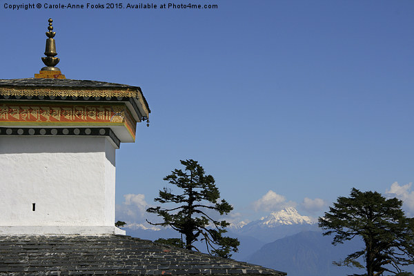 Chorten and Mountains, Bhutan  Picture Board by Carole-Anne Fooks