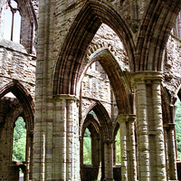 Buy canvas prints of  Tintern Abbey Cloisters by Carole-Anne Fooks