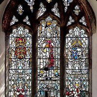Buy canvas prints of  Stained Glass in Saint David's Cathedral, Pembrok by Carole-Anne Fooks