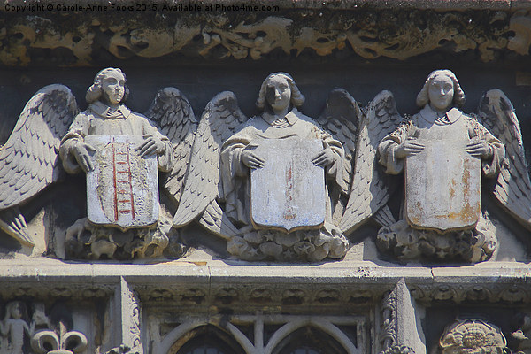  Angels on Canterbury Cathedral Gateway Picture Board by Carole-Anne Fooks