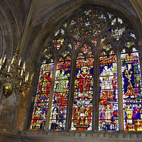 Buy canvas prints of  Canterbury Cathedral Stained Glass by Carole-Anne Fooks