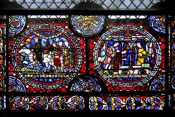  Stained Glass in Canterbury Cathedral Picture Board by Carole-Anne Fooks