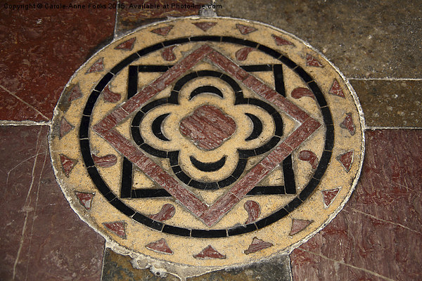  Floor Tiles  in Canterbury Cathedral Picture Board by Carole-Anne Fooks