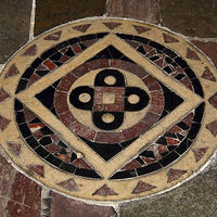 Buy canvas prints of   Floor Tiles  in Canterbury Cathedral by Carole-Anne Fooks