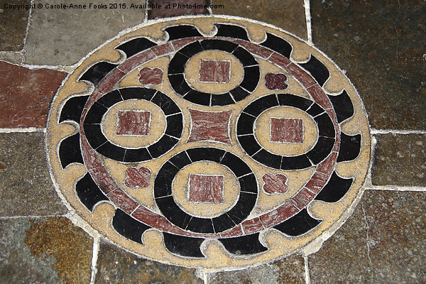   Floor Tiles  in Canterbury Cathedral Picture Board by Carole-Anne Fooks