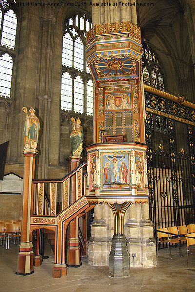 The Pulpit, Canterbury Cathedral Picture Board by Carole-Anne Fooks
