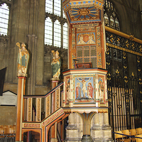 Buy canvas prints of  The Pulpit, Canterbury Cathedral by Carole-Anne Fooks