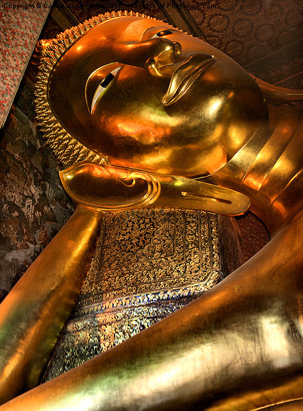  The Reclining Buddha, Wat Pho, Bangkok, Thailand  Picture Board by Carole-Anne Fooks