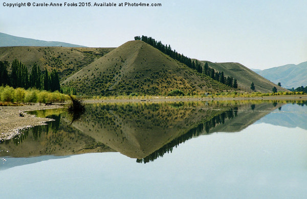  Cromwell Dam Reflections, New Zealand Picture Board by Carole-Anne Fooks