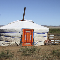 Buy canvas prints of  Nomads' House in the Gobi Desert, Mongolia by Carole-Anne Fooks