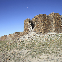 Buy canvas prints of  Fortress. Middle Gobi Mongolia by Carole-Anne Fooks