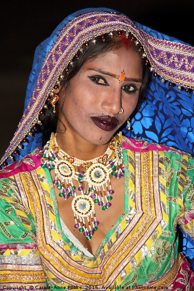 Portrait of a Dancer in Rajasthan, India Picture Board by Carole-Anne Fooks