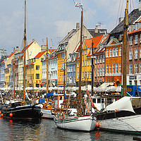 Buy canvas prints of Nyhavn Copenhagen Denmark by Carole-Anne Fooks