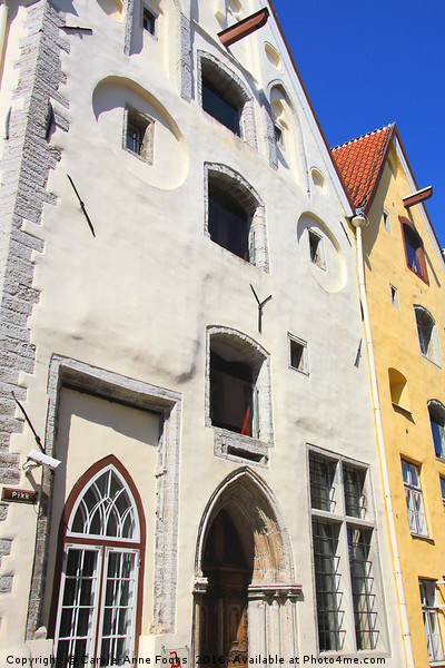 The Three Sister's Houses Tallinn Old Town Estonia Picture Board by Carole-Anne Fooks