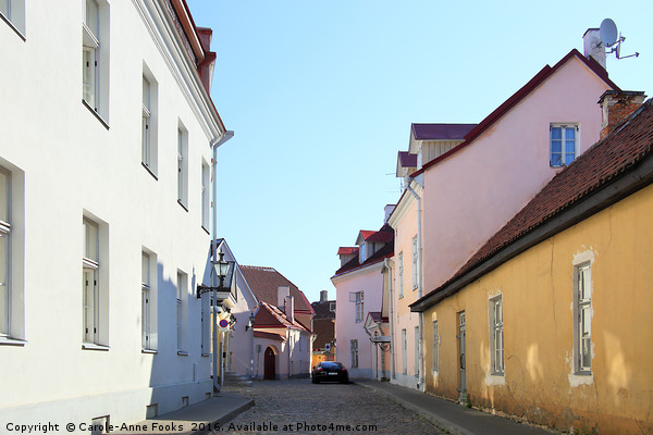 Medieval Street, Old Town, Tallinn, Estonia Picture Board by Carole-Anne Fooks