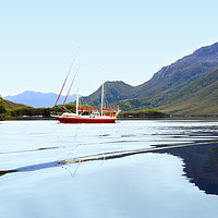 Buy canvas prints of Boating on Melaleuca Lagoon, Tasmania. by Carole-Anne Fooks