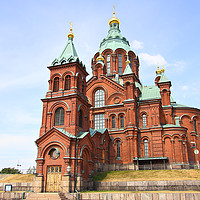 Buy canvas prints of Uspenski Orthodox Cathedral, Helsinki, Finland by Carole-Anne Fooks