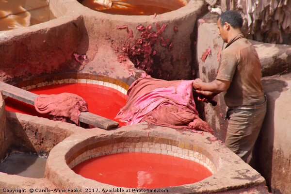 Leather Tannery in Fes Picture Board by Carole-Anne Fooks