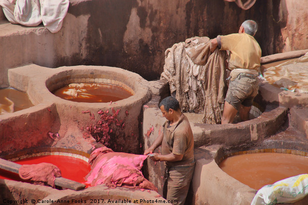 Leather Tannery in Fes Picture Board by Carole-Anne Fooks