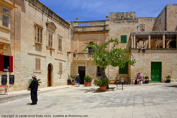 Small Square in Mdina, Malta Picture Board by Carole-Anne Fooks