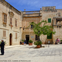 Buy canvas prints of Small Square in Mdina, Malta by Carole-Anne Fooks