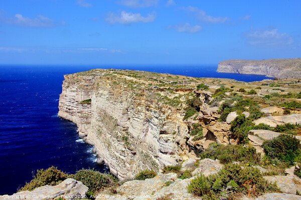 Sannap cliffs Gozo, Malta Picture Board by Carole-Anne Fooks