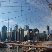 Buy canvas prints of Manhattan From Brooklyn Bridge by lee drage