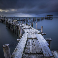 Buy canvas prints of Carrasqueira Pier by Dave Wragg