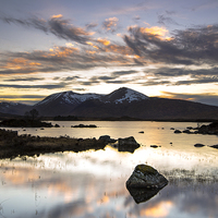Buy canvas prints of Loch nah Achlaise by Dave Wragg