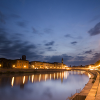 Buy canvas prints of  River Arno  by Dave Wragg