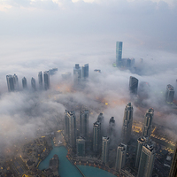 Buy canvas prints of  Dubai mist by Dave Wragg