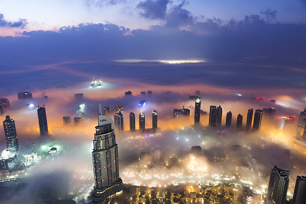  Dubai Sunrise Picture Board by Dave Wragg