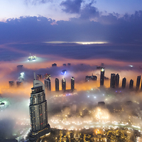 Buy canvas prints of  Dubai Sunrise by Dave Wragg