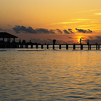 Buy canvas prints of Sunset Pier by Dave Wragg