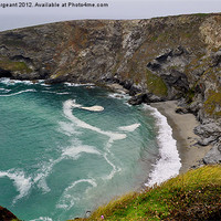 Buy canvas prints of Cornish Coastline - Hells Mouth by Pam Sargeant