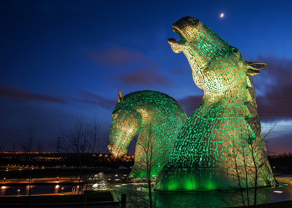 Kelpies by Night Picture Board by Pam Sargeant