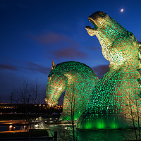 Buy canvas prints of Kelpies by Night by Pam Sargeant