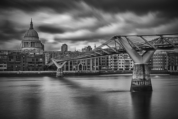 Millennium Bridge and St Paul's Cathedral, London Picture Board by Pam Sargeant