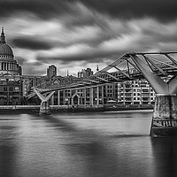 Buy canvas prints of Millennium Bridge and St Paul's Cathedral, London by Pam Sargeant